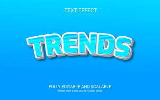 Trends 3D Editable Vector Eps Text Effect Template