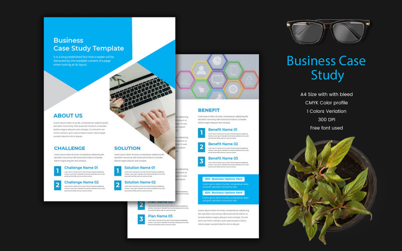 Vector case study template | business case study Corporate Identity