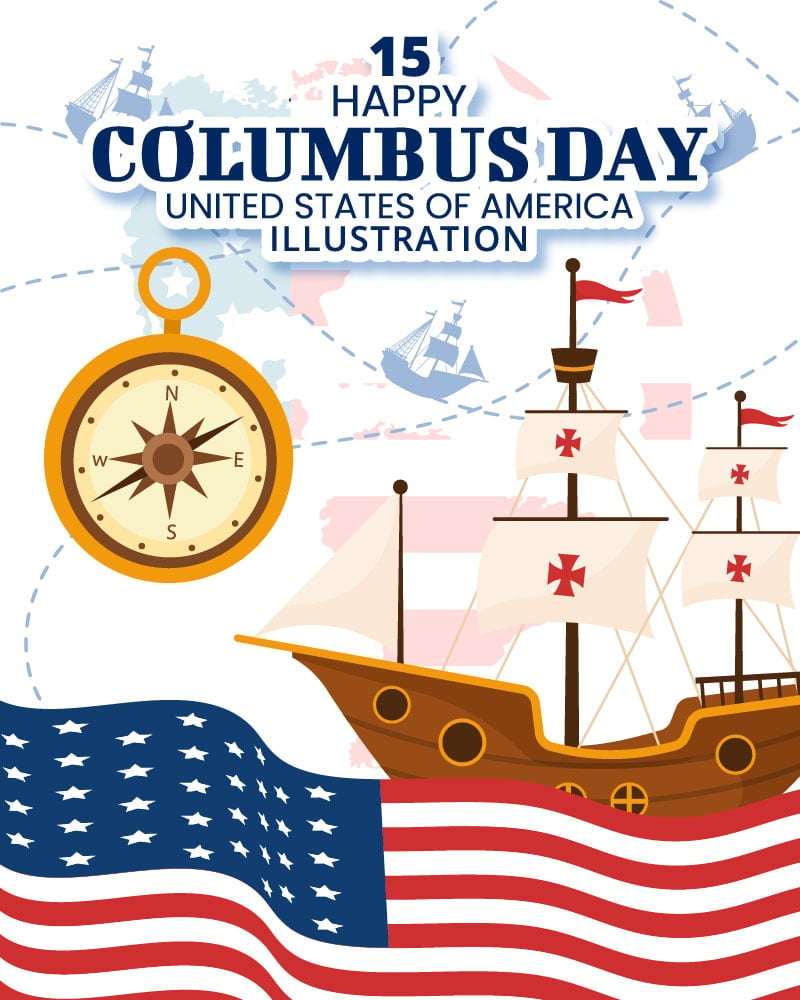 Template #352016 Columbus Day Webdesign Template - Logo template Preview