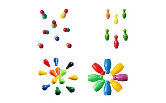 Colorful Skittles isolated on a white background.