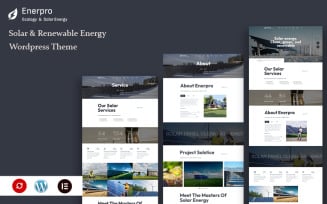 Enerpro - Solar & Renewable Energy Wordpress Theme
