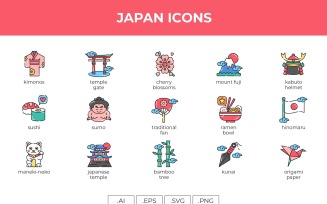 Japanese Icon Set Template