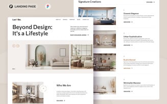 LuxVibe - Interior Design Landing Page