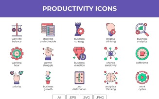 Productivity Icon Set Template