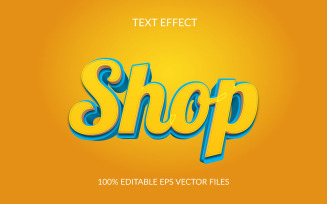 Shop 3D Editable Vector Eps Text Effect Template