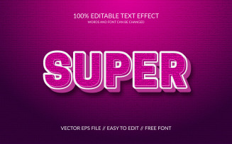 Super 3D Editable Text Effect Template