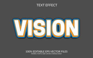 Vision 3D Editable Vector Eps Text Effect Template