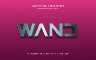 Wand 3D Editable Vector Eps Text Effect Template