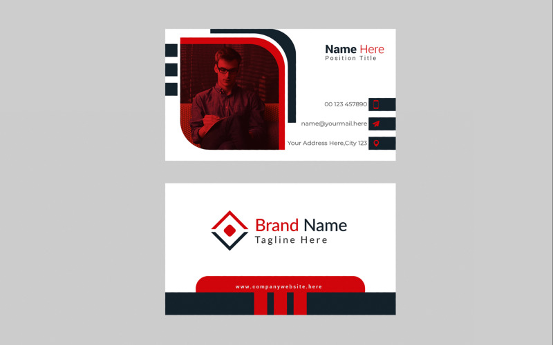 Abstract business card template design Corporate Identity