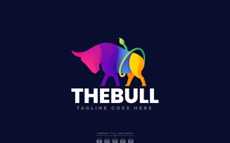 Colorful Bull Logo Template Design