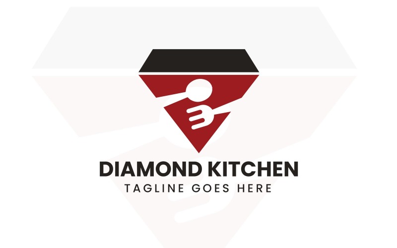 Diamond Kitchen Food Restaurant Logo Logo Template