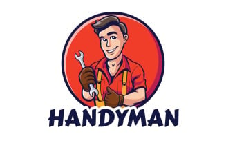 Handyman Mascot/Illustration Logo Design
