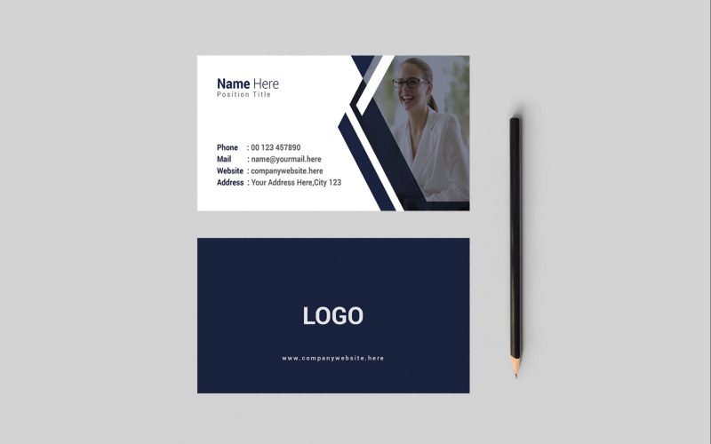 Modern minimalist business card template Free Corporate Identity