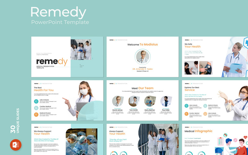 Remedy Medical PowerPont Presentation Template PowerPoint Template