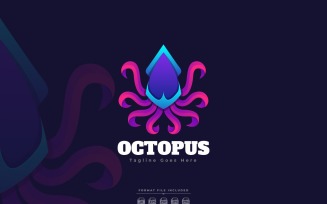 Sea Octopus Logo Template Design