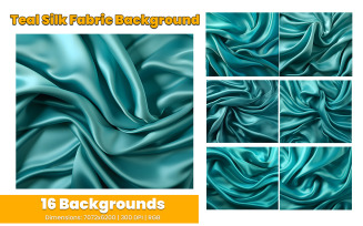 Teal Silk Fabric Backgrounds