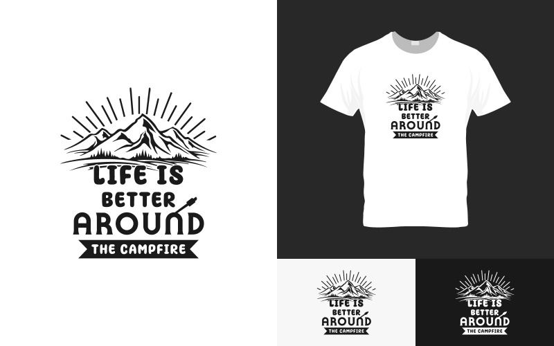 Typography Mountain t-shirt T-shirt