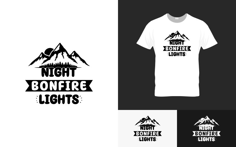 Vector Typography Mountain t-shirt design T-shirt