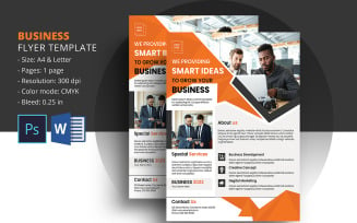Creative Corporate Business Flyer Template. MS Word and Photoshop