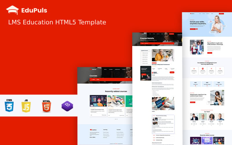 Edupuls - LMS & Education HTML5 Template Website Template