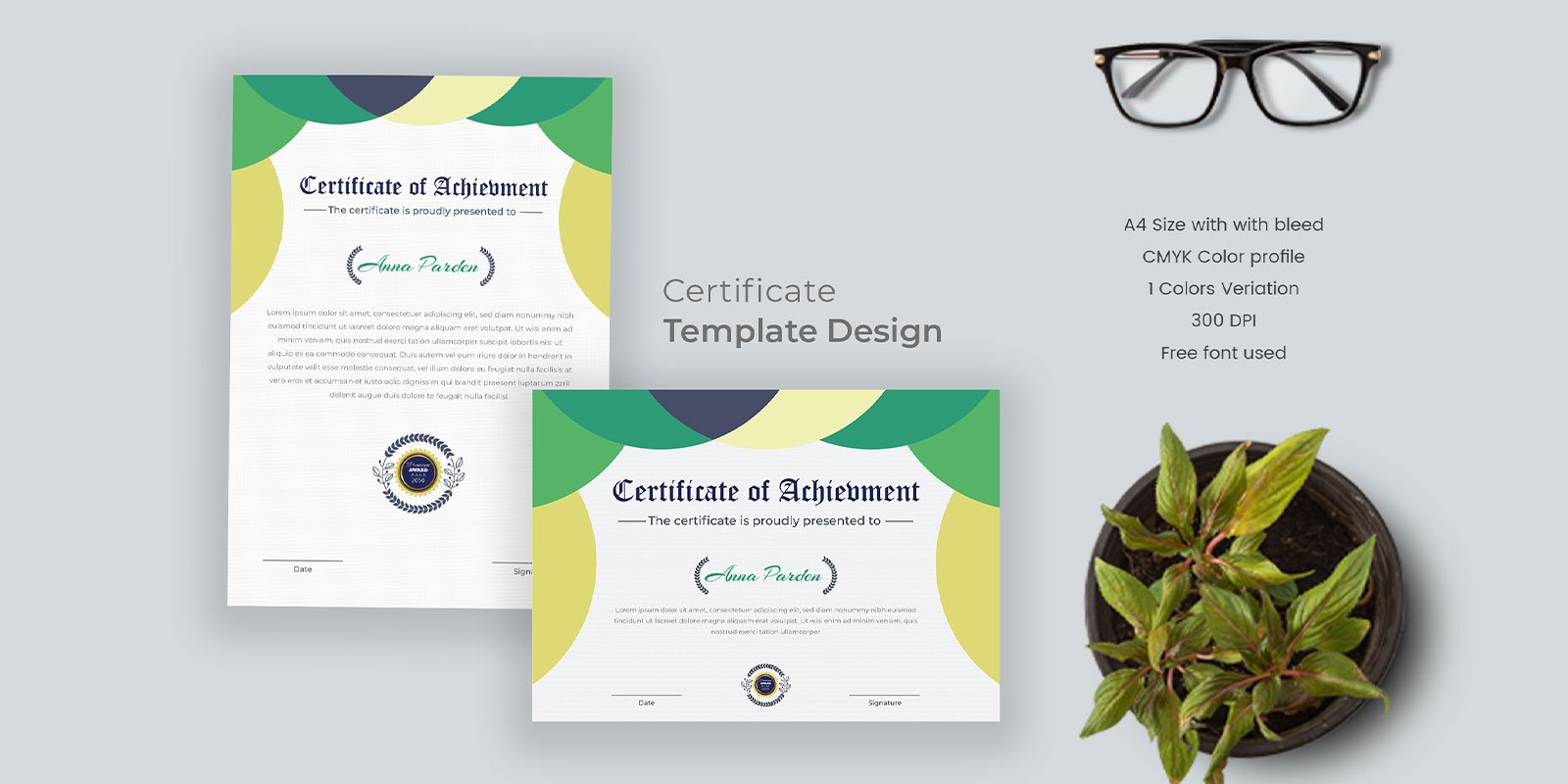Template #352355 Certificate Achievement Webdesign Template - Logo template Preview