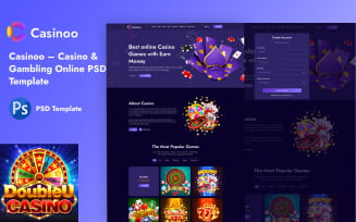 Casinoo – Casino & Gambling Online PSD Template