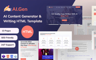 AIGen - AI Content Generator & Writing HTML Template
