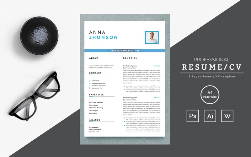 Minimalist resume template for designers Resume Template