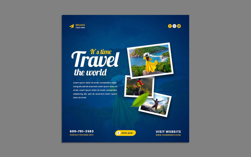 Travel Agency Tourism Instagram Post Social Media