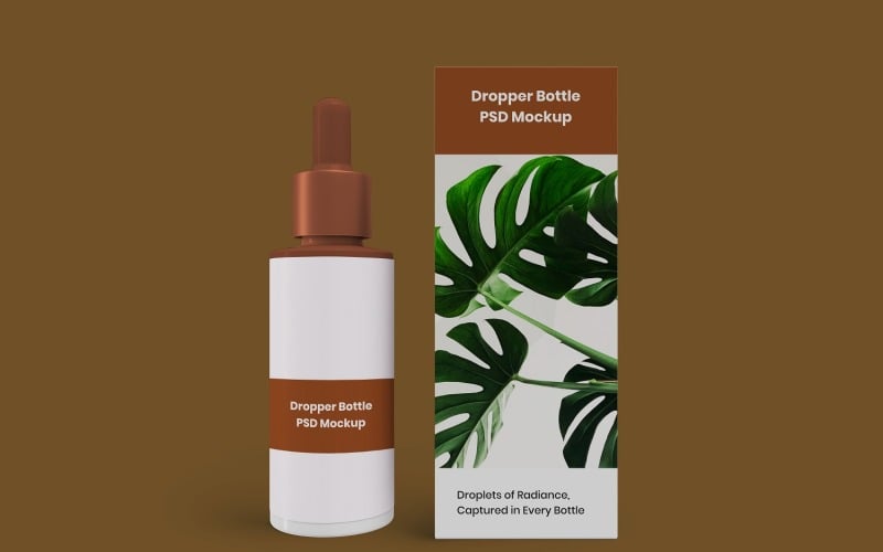 Dropper Bottle Packaging PSD Mockup Product Mockup