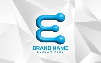 3D Inflate Software Brand E logo Design