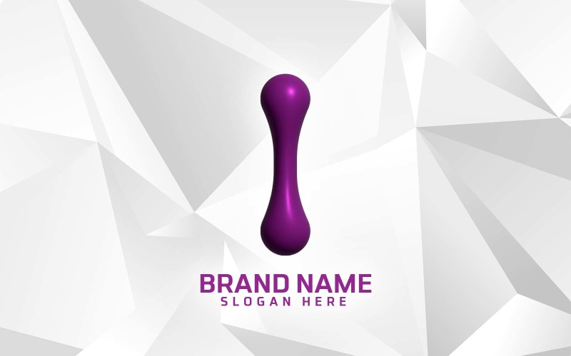 3D Inflate Software Brand I logo Design Logo Template