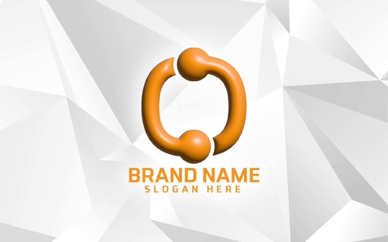 3D Inflate Software Brand O logo Design Logo Template