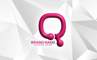 3D Inflate Software Brand Q logo Design