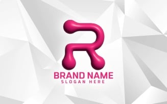 3D Inflate Software Brand R logo Design