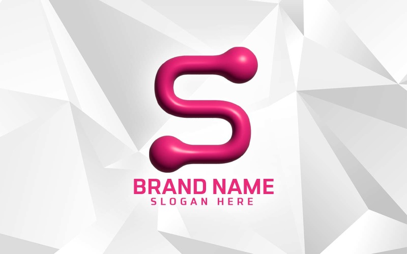 3D Inflate Software Brand S logo Design Logo Template