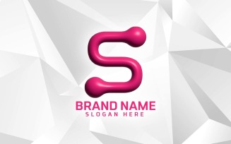 3D Inflate Software Brand S logo Design