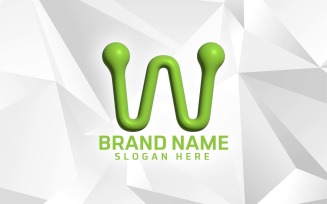 3D Inflate Software Brand W logo Design