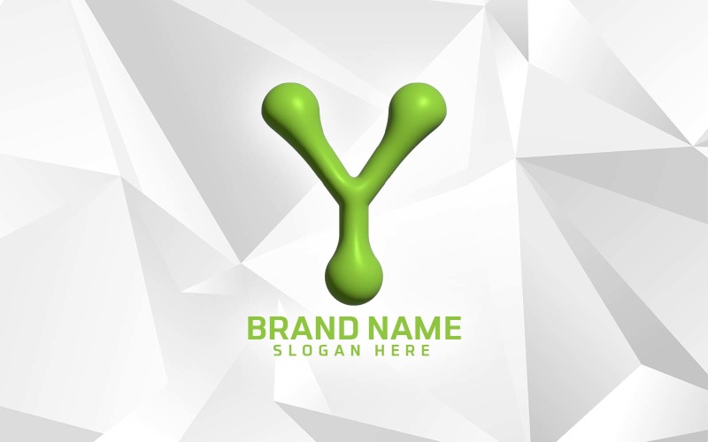 3D Inflate Software Brand Y logo Design Logo Template