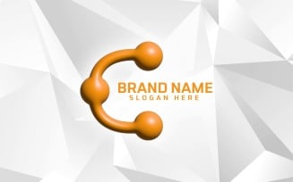 New 3D Inflate Software Brand C logo Design