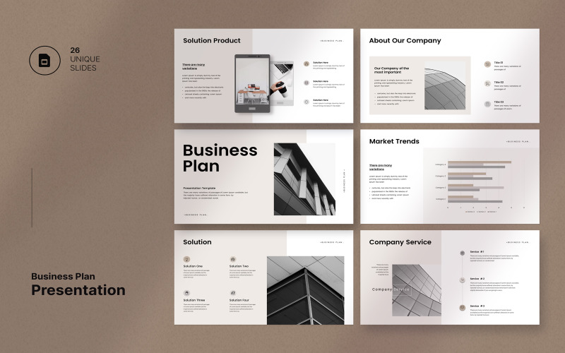 Simple Business Plan Googleslide Presentation Template Google Slide