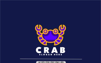 Crab line art simple design