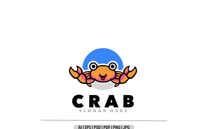 Crab simple design logo template Logo Template