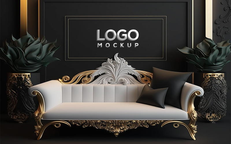 Logo Mockup | Interior Logo Mockup Product Mockup
