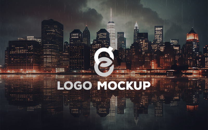 Logo Mockup With City Background Product Mockup