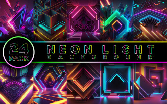 10 Neon Light Background Bundle
