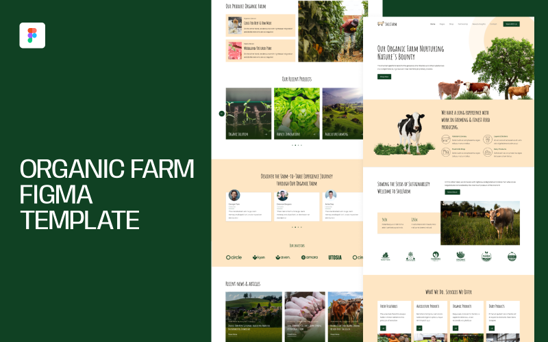 Organic Farm Figma Template UI Element