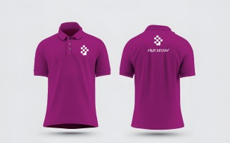Polo T-Shirt Mockup Front and Back PSD Mockup