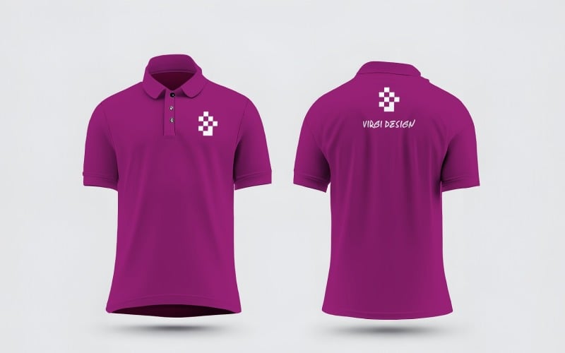 Polo T-Shirt Mockup Front and Back PSD Mockup Product Mockup