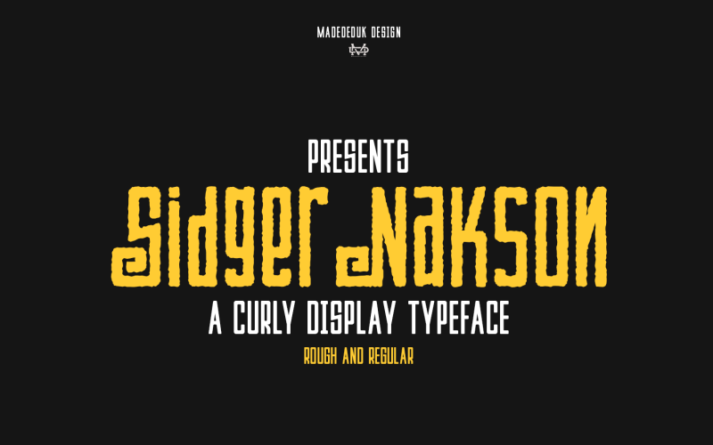 Sdger Nakson - Curly Font